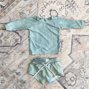 Current Tide Baby Boy Swim Shirt + Shorts 6-12 month